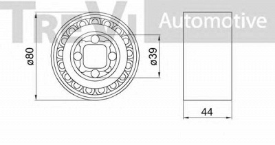 TREVI AUTOMOTIVE wb1496 -  Комплект подшипника ступицы колеса